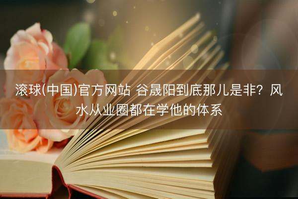 滚球(中国)官方网站 谷晟阳到底那儿是非？风水从业圈都在学他的体系