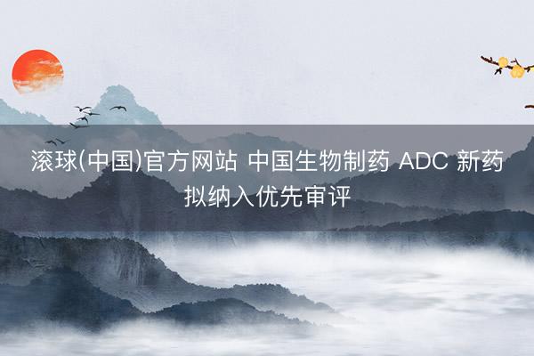 滚球(中国)官方网站 中国生物制药 ADC 新药拟纳入优先审评