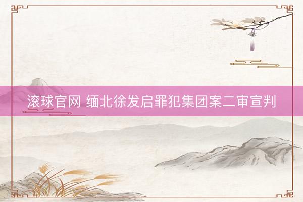 滚球官网 缅北徐发启罪犯集团案二审宣判