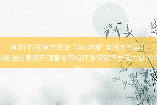 滚球(中国)官方网站 “AI×鸿蒙”全栈才智再升级|拓维信息携开鸿智谷亮相开源鸿蒙开发者大会2026