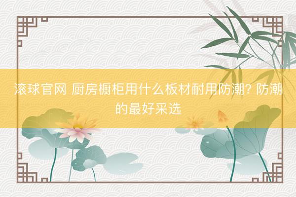 滚球官网 厨房橱柜用什么板材耐用防潮? 防潮的最好采选