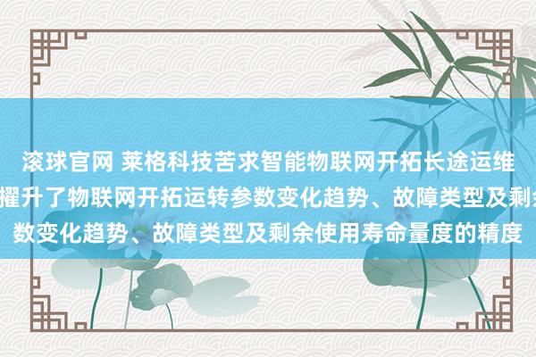 滚球官网 莱格科技苦求智能物联网开拓长途运维与故障量度系统专利， 擢升了物联网开拓运转参数变化趋势、故障类型及剩余使用寿命量度的精度